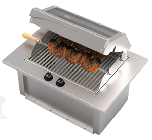 Churrasqueira Cooktop Elétrica Inox 2 Espetos saro