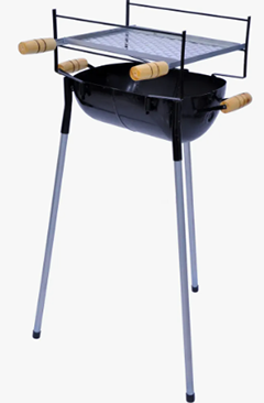 Churrasqueira De Botijão Pequena Com Suporte Grelha Com Pés