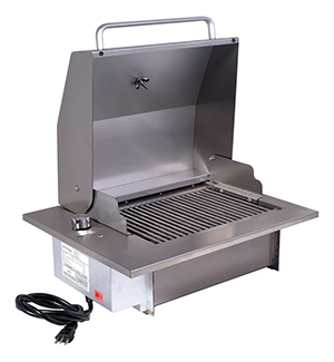 Churrasqueira Grill Elétrica 2400W com Tampa Cooktop 50x40cm Fine Titan