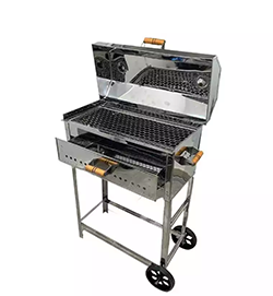 Churrasqueira A-bafo Carrinho Suprema Grande N2 60x29 Inox