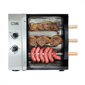 Churrasqueira Elétrica Com 3 Espetos Rotativos Stelar
