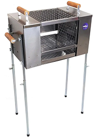 Churrasqueira a Carvão Inox 430 para Apartamento Sem Fumaça Vn Five