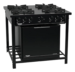 Fogão Industrial Dako 4 Bocas Com Forno E Tripla Chama Cor Preto