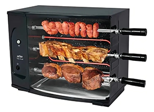 Churrasqueira Elétrica Rotativa Vitta Smart 3 Espetos Arke